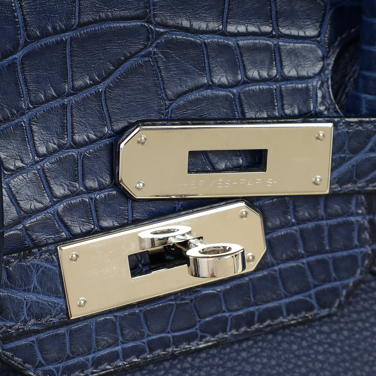 Hermes Bleu Saphir Birkin Touch 30 Bag