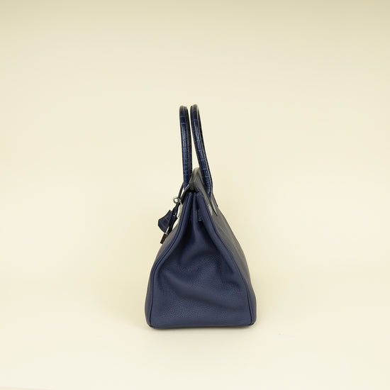 Hermes Bleu Saphir Birkin Touch 30 Bag