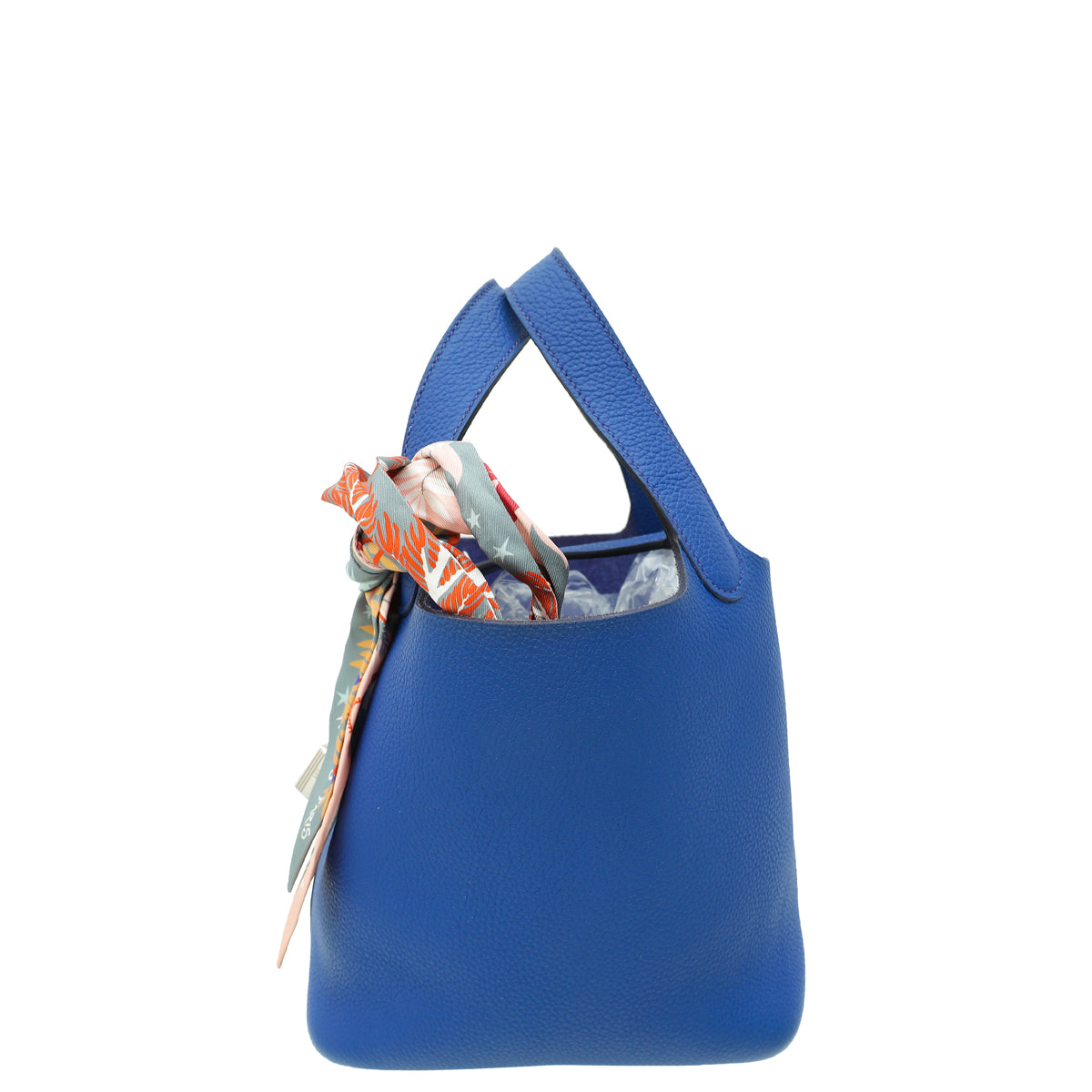 Hermes Bleu Royal Picotin Lock 18 Bag W/ Twilly