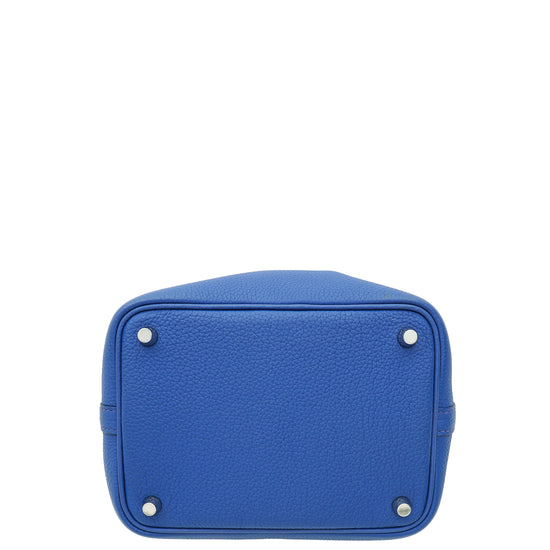 Hermes Bleu Royal Picotin Lock 18 Bag W/ Twilly