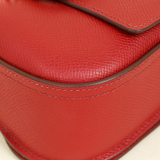 Hermes Rouge Garance Della Cavalleria Mini II Bag