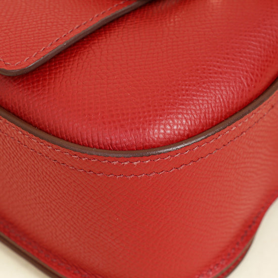 Hermes Rouge Garance Della Cavalleria Mini II Bag