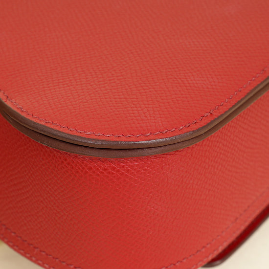 Hermes Rouge Garance Della Cavalleria Mini II Bag