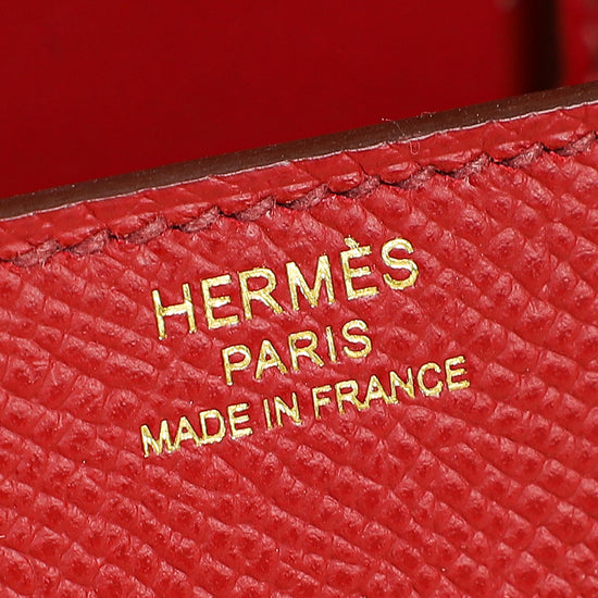 Hermes Rouge Garance Della Cavalleria Mini II Bag