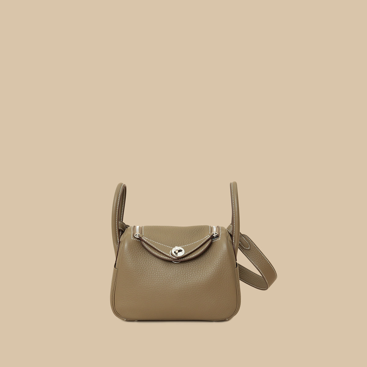 Hermes Etoupe Mini Lindy Bag-Hermes-THE CLOSET