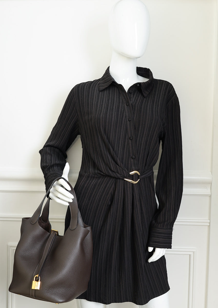 Hermes Chocolate Picotin Lock 22 Bag