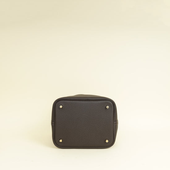 Hermes Chocolate Picotin Lock 22 Bag