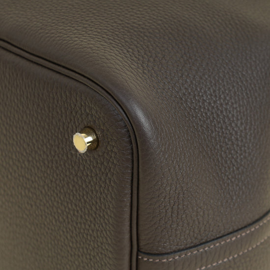 Hermes Chocolate Picotin Lock 22 Bag