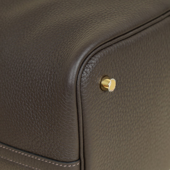 Hermes Chocolate Picotin Lock 22 Bag