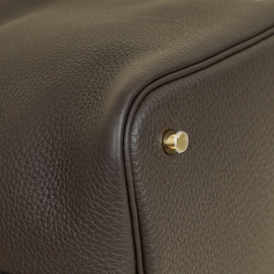 Hermes Chocolate Picotin Lock 22 Bag