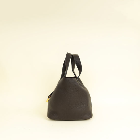 Hermes Chocolate Picotin Lock 22 Bag