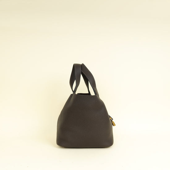 Hermes Chocolate Picotin Lock 22 Bag