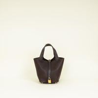 Hermes Ebene Picotin Lock 18 Barenia Faubourg Bag