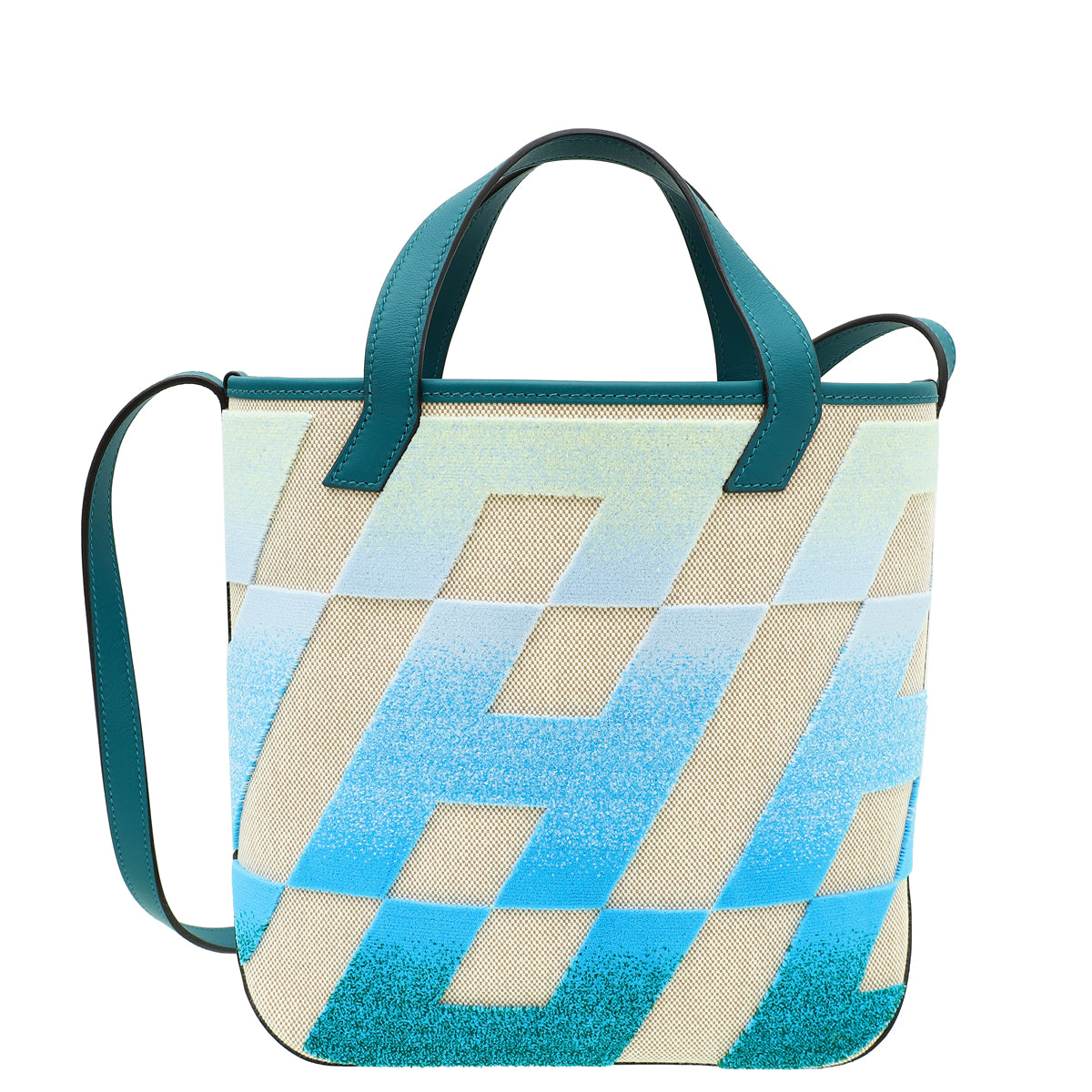 Toile H Tasche Hermes Multicolor Cabas H En Biais 27 Toile Tufte Bag