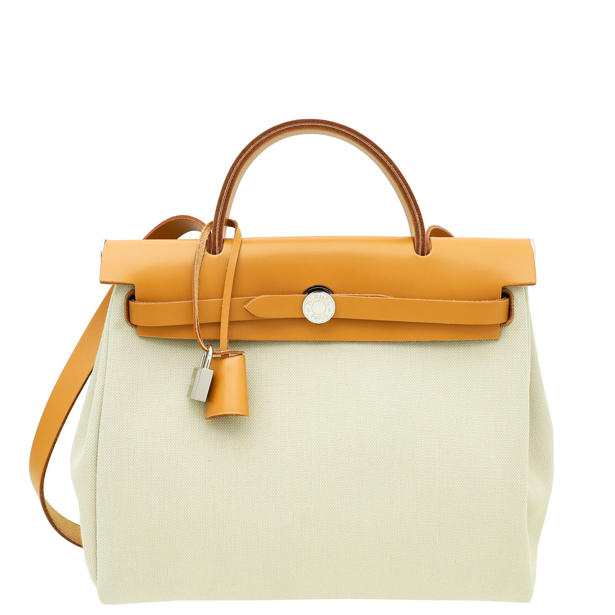 Hermes Bicolor Toile Militaire Herbag Zip 31 Retourne Bag-Hermes-THE CLOSET