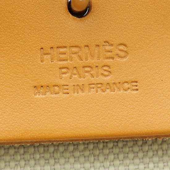 Hermes Bicolor Toile Militaire Herbag Zip 31 Retourne Bag