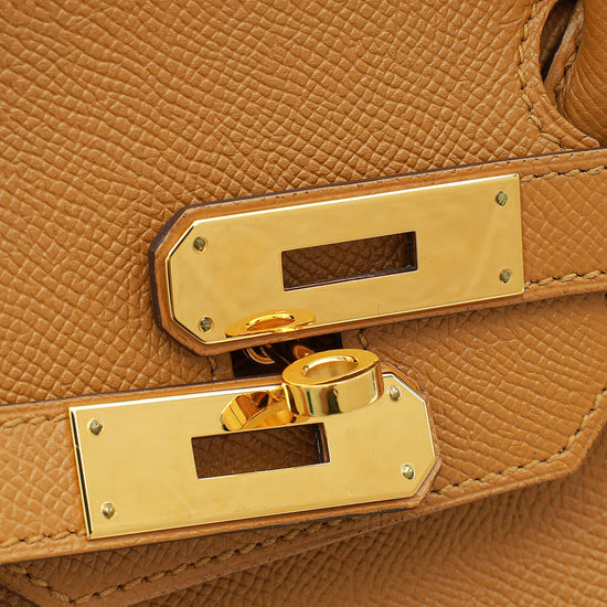 Hermes Caramel Retourne Birkin 30 Bag