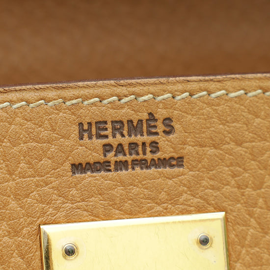 Hermes Naturelle Ardennes Vintage Sellier Kelly 32 Bag