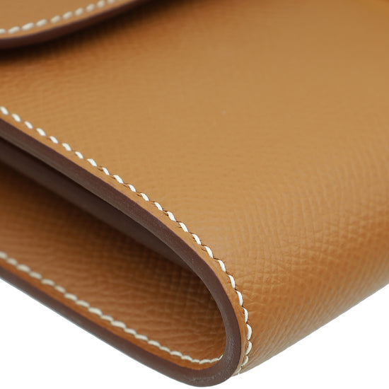 Hermes Gold Constance To Go Wallet