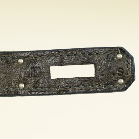 Hermes Vert Olive Ostrich Birkin 30 Bag