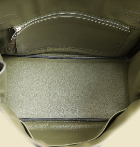 Hermes Vert Olive Ostrich Birkin 30 Bag