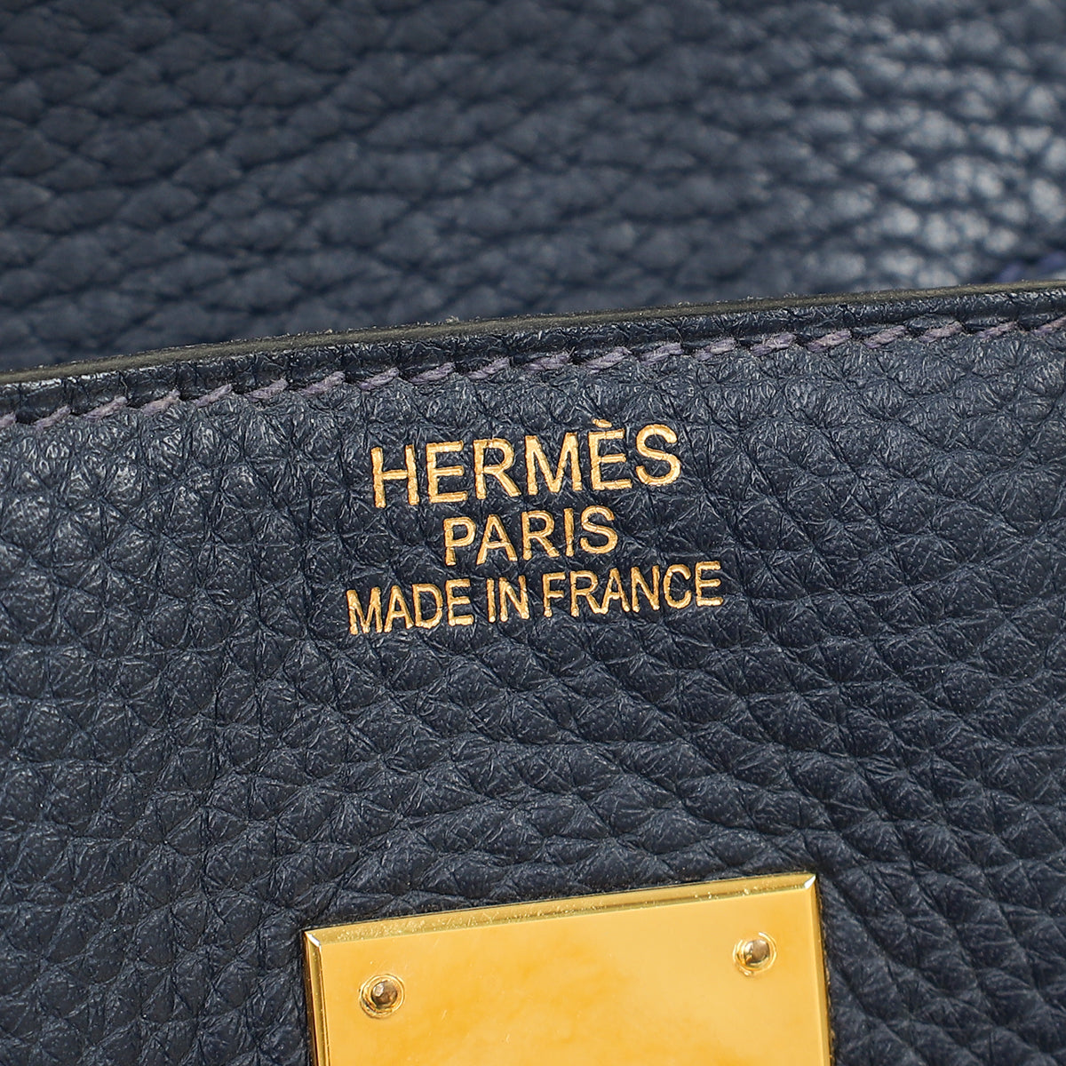 Hermes Bleu de Prusse Retourne Birkin 35 Bag