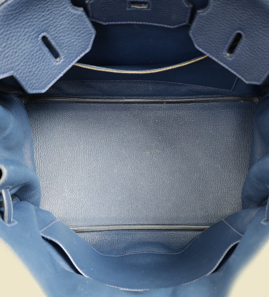 Hermes Bleu de Prusse Retourne Birkin 35 Bag