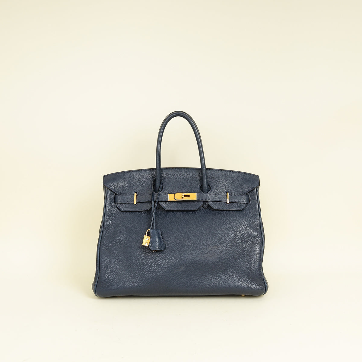 Hermes Bleu de Prusse Retourne Birkin 35 Bag