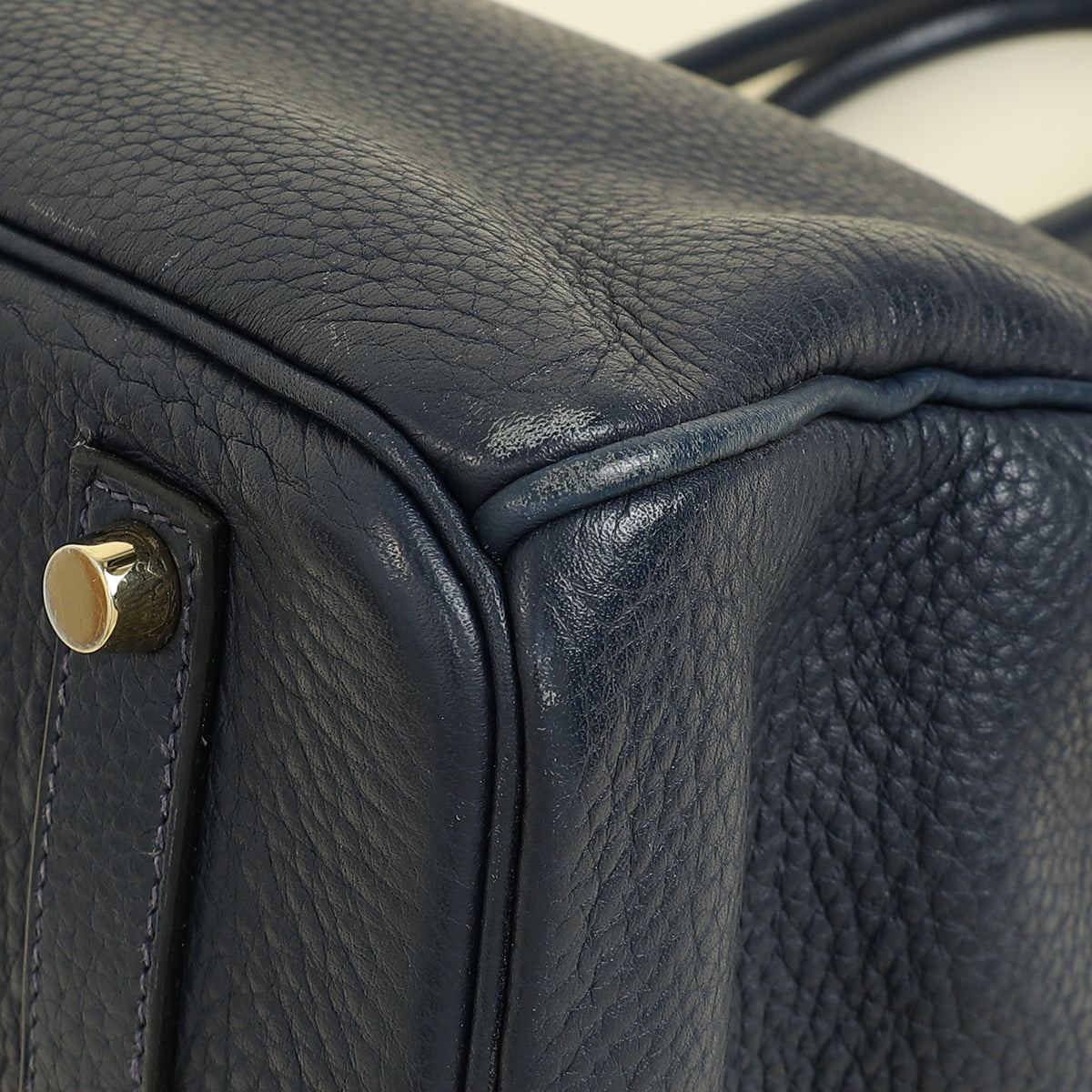 Hermes Bleu de Prusse Retourne Birkin 35 Bag