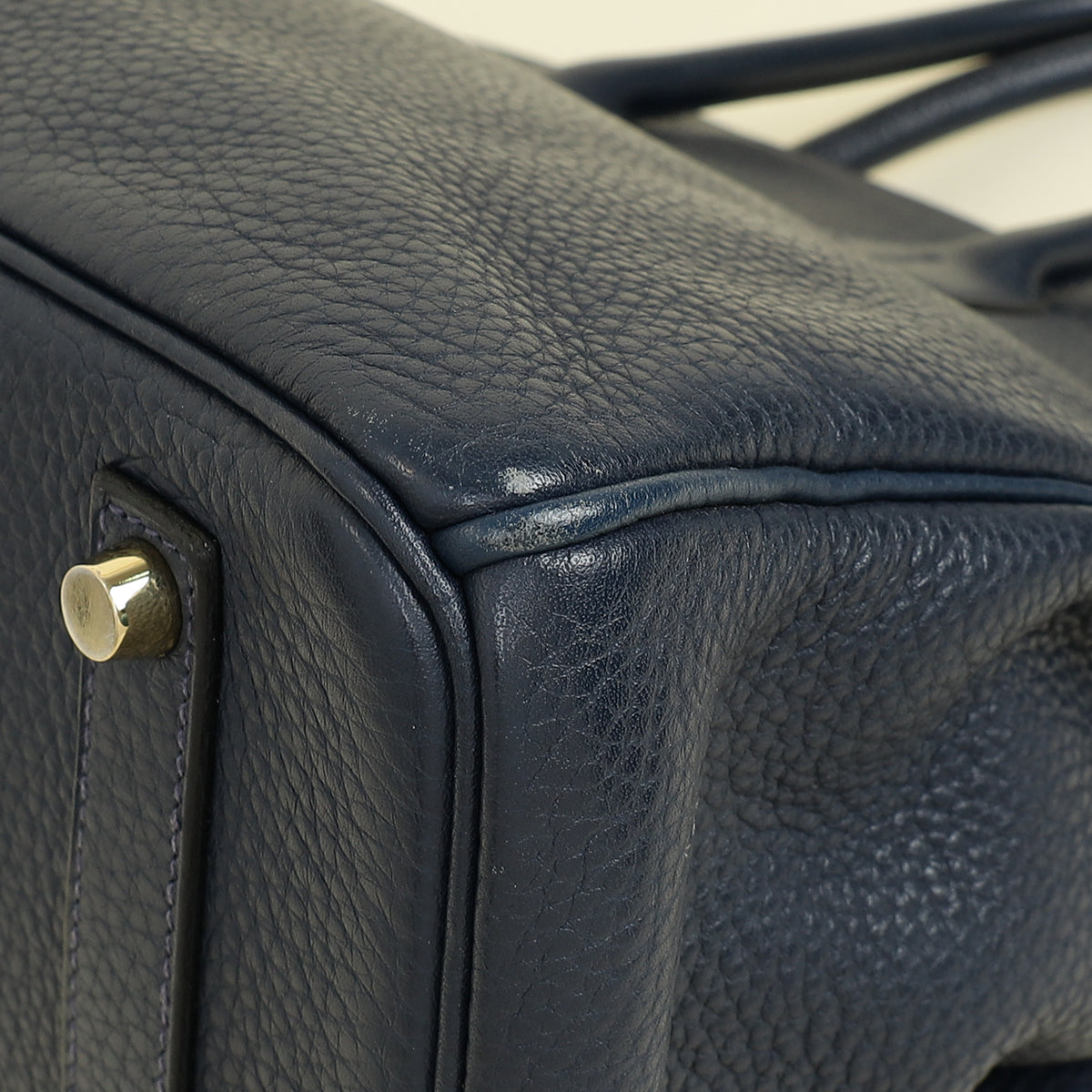 Hermes Bleu de Prusse Retourne Birkin 35 Bag