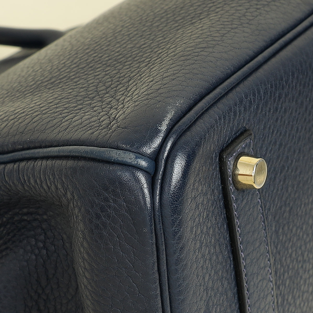 Hermes Bleu de Prusse Retourne Birkin 35 Bag