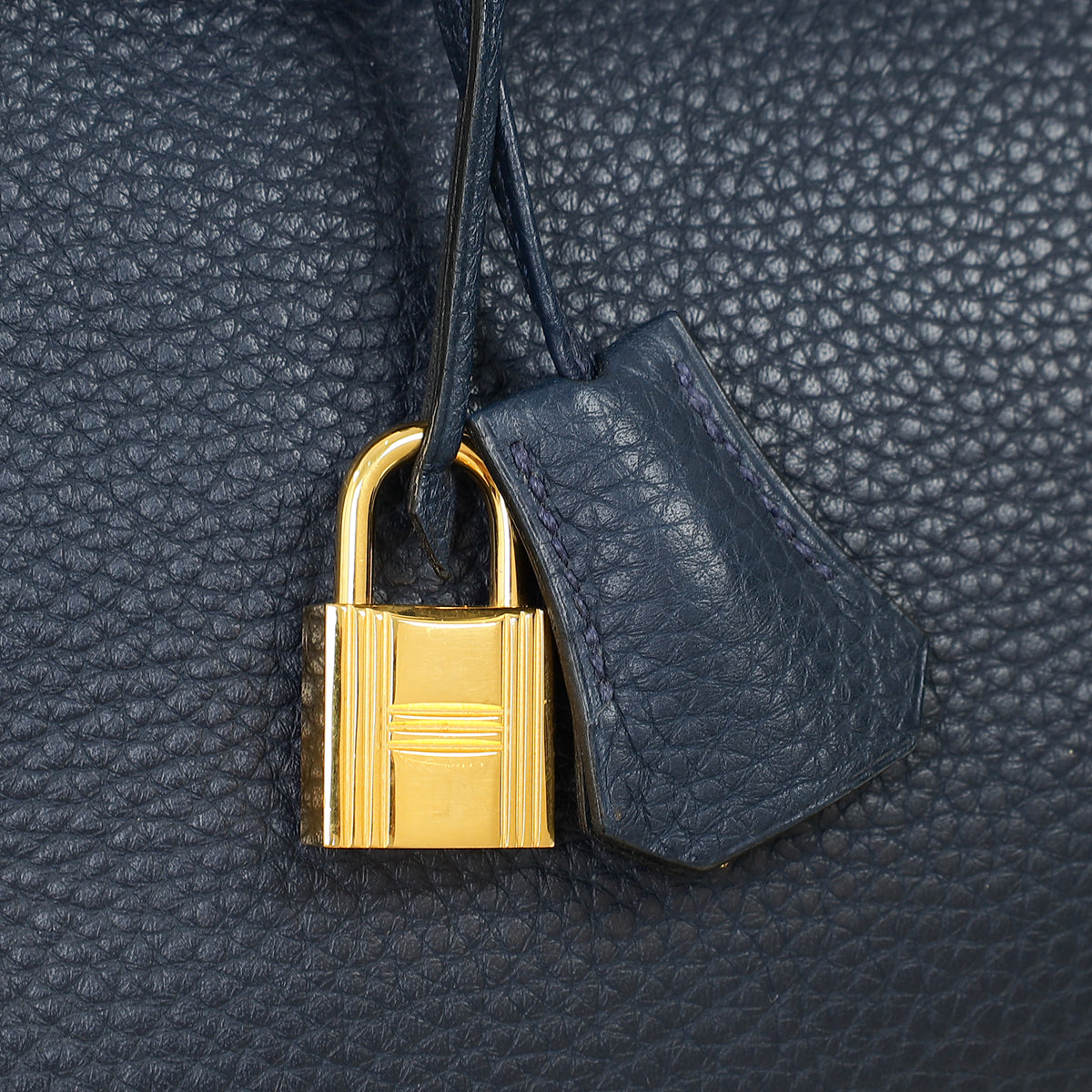 Hermes Bleu de Prusse Retourne Birkin 35 Bag