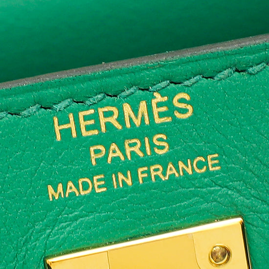 Hermes Vert Vertigo Retourne Kelly 25 Bag