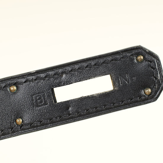 Hermes Noir Vintage Sellier Kelly 28 Bag