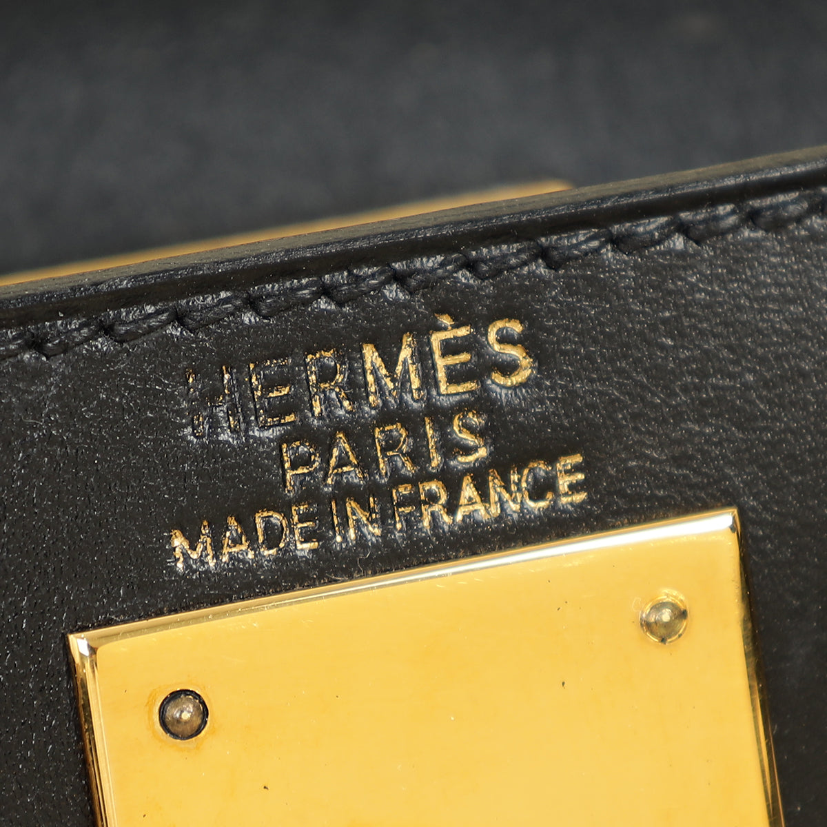 Hermes Noir Vintage Sellier Kelly 28 Bag