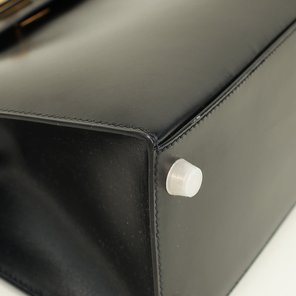 Hermes Noir Vintage Sellier Kelly 28 Bag