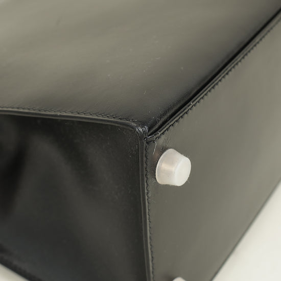 Hermes Noir Vintage Sellier Kelly 28 Bag