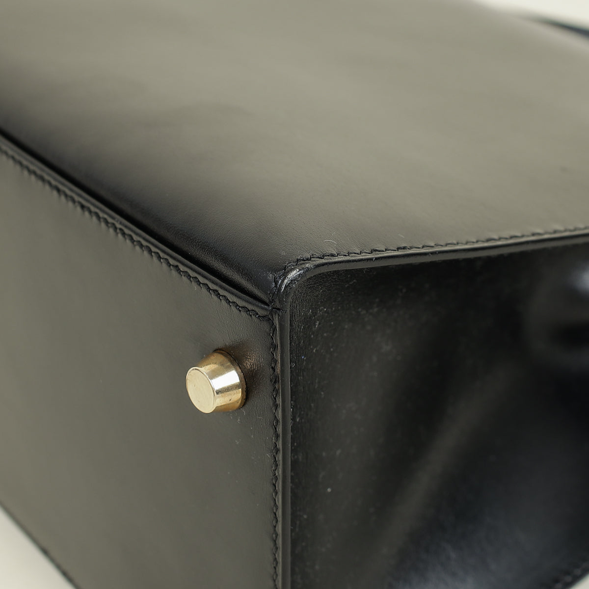 Hermes Noir Vintage Sellier Kelly 28 Bag