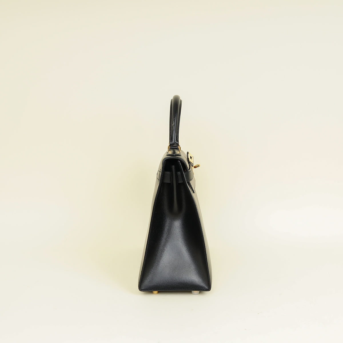 Hermes Noir Vintage Sellier Kelly 28 Bag