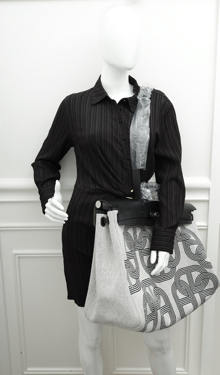 Hermes Bicolor Herbag Zip Cabine Circuit 24" Motif, Plume Bag-Hermes-THE CLOSET