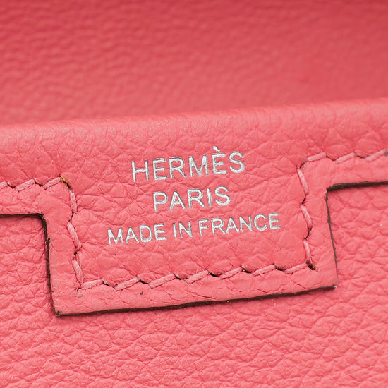 Hermes Rose Azalee Jige Elan 29 Clutch