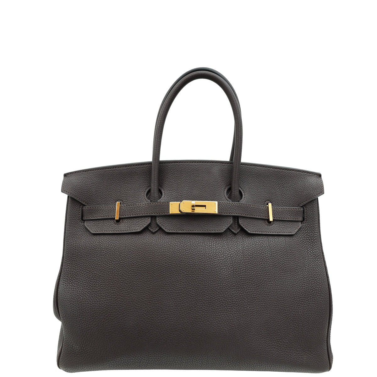 Hermes Chocolate Retourne Birkin 35 Bag