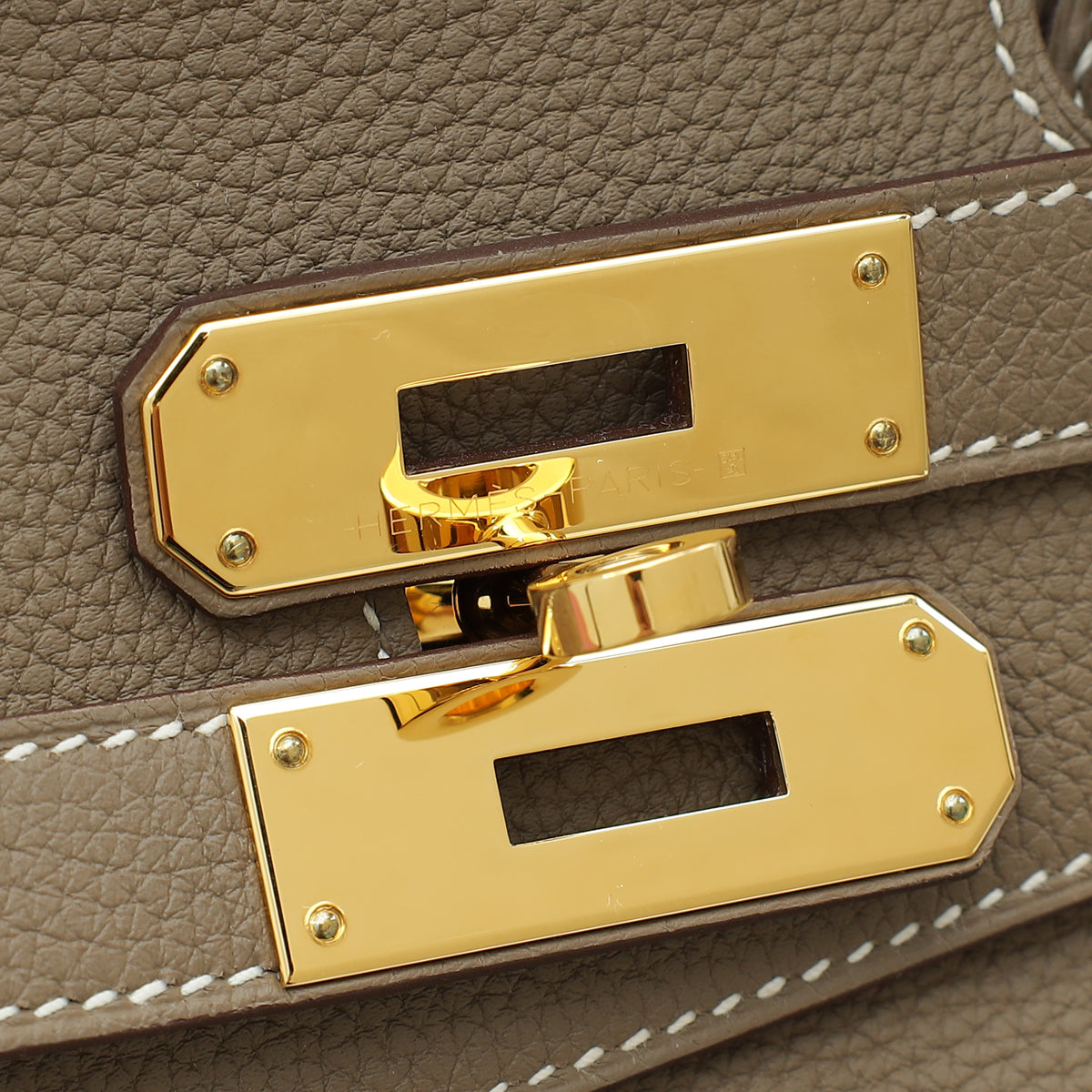 Hermes Etoupe Retourne Birkin 35 Bag