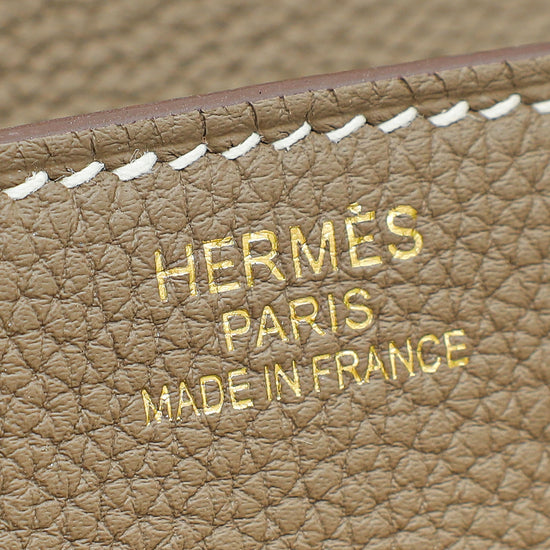 Hermes Etoupe Retourne Birkin 35 Bag