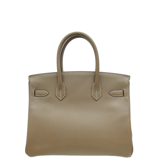 Hermes Etoupe Birkin 30 Bag