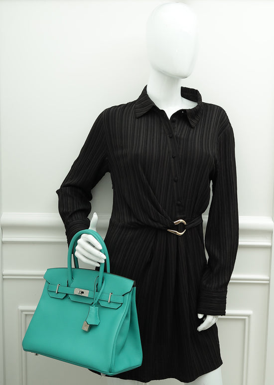 Load image into Gallery viewer, Hermes Vert Verone Birkin 30 Bag
