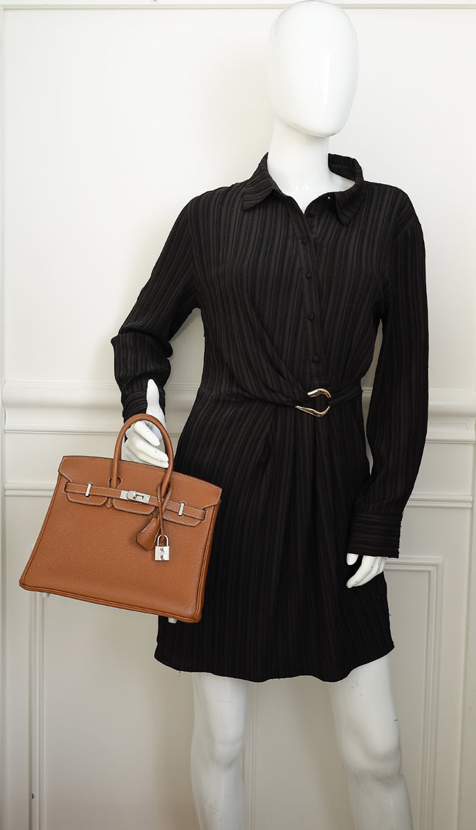 Hermes Gold Birkin 25 Togo Bag — image 14 of 14