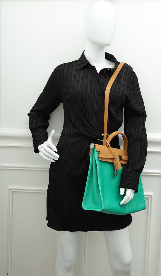 Load image into Gallery viewer, Hermes Bicolor Herbag 31 Sellier PM H Berline Vache Hunter Bag
