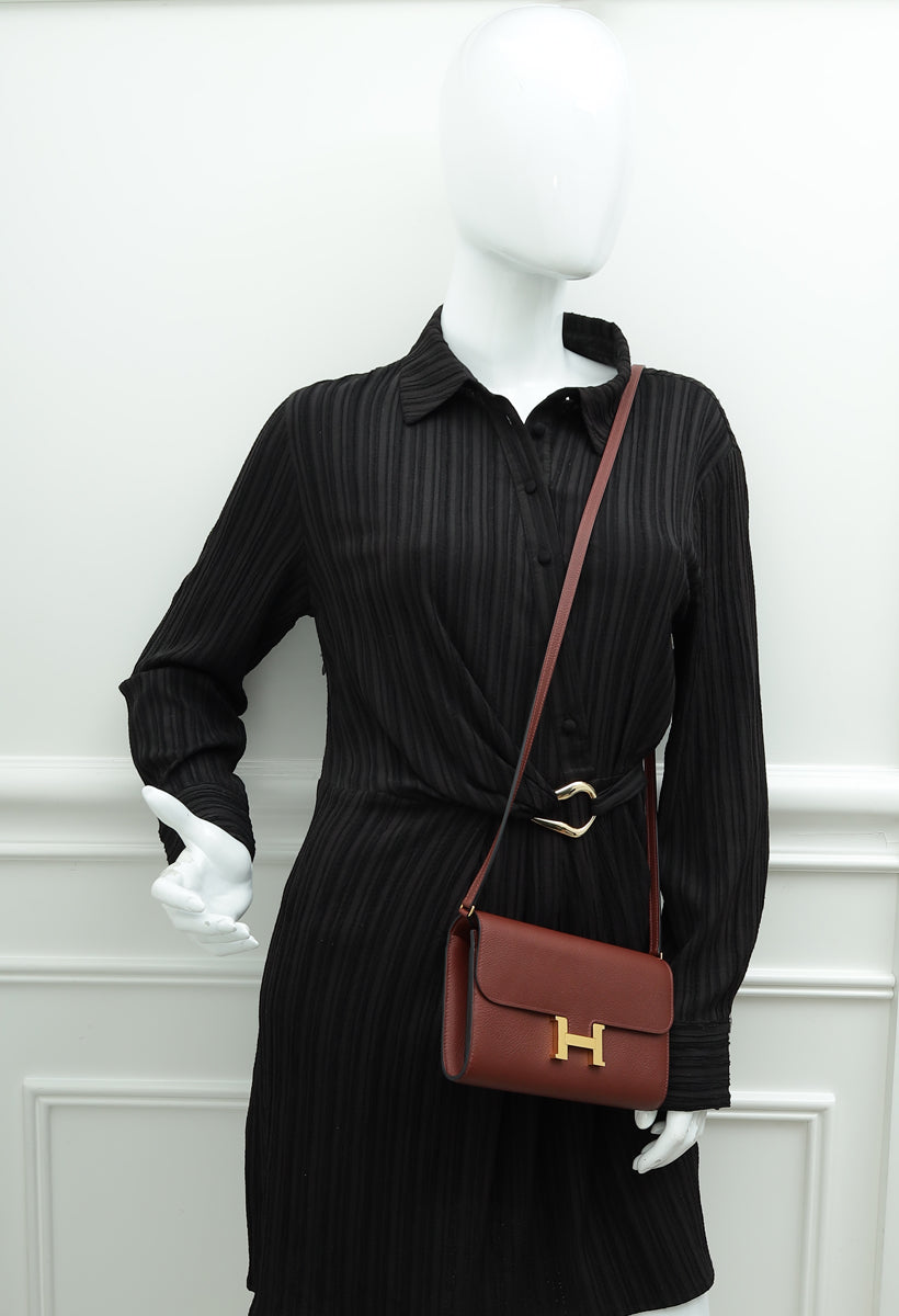 Hermes Rouge H Constance To Go Evercolor Wallet-Hermes-THE CLOSET