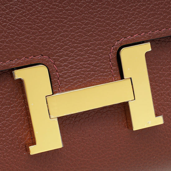 Hermes Rouge H Constance To Go Evercolor Wallet-Hermes-THE CLOSET